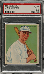 1933 R319 Goudey #201 Ernie Orsatti PSA EX+ 5.5