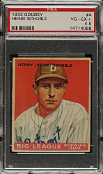 1933 R319 Goudey #4 Heinie Schuble PSA VG-EX+ 4.5