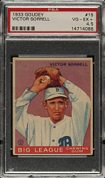 1933 R319 Goudey #15 Victor Sorrell PSA VG-EX+ 4.5