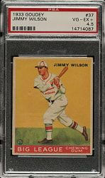 1933 R319 Goudey #37 Jimmy Wilson PSA VG-EX+ 4.5