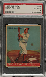 1933 R319 Goudey #42 Eddie Collins PSA VG-EX 4