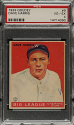 1933 R319 Goudey #9 Dave Harris PSA VG-EX 4