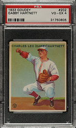 1933 R319 Goudey #202 Gabby Hartnett PSA VG-EX 4