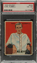 1933 R319 Goudey #234 Carl Hubbell PSA VG-EX 4