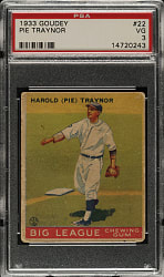 1933 R319 Goudey #22 Pie Traynor PSA VG 3