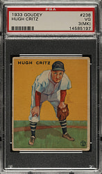 1933 R319 Goudey #238 Hugh Critz PSA VG 3 (MK)