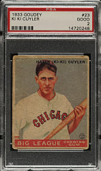 1933 R319 Goudey #23 Kiki Cuyler PSA GOOD 2