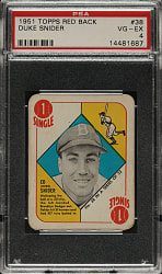 1951 Topps Red Back #38 Duke Snider PSA VG-EX 4