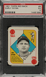 1951 Topps Red Back #8 Early Wynn PSA EX 5