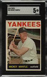 1964 Topps #50 Mickey Mantle SGC EX 5