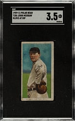 1909-1911 T206 White Border John McGraw Glove at Hip SGC VG+ 3.5 - Polar Bear Back