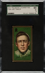 1911 T205 Gold Border Joe Tinker SGC EX 60