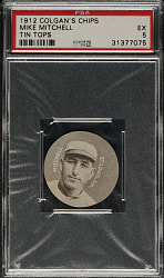 1912-1913 E270-2 Colgan's Chips "Tin Tops" Mike Mitchell PSA EX 5