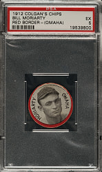 1912 E270 Colgan's Chips "Red Borders" Bill Moriarty Omaha PSA EX 5