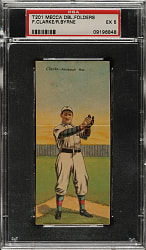 1911 T201 Mecca Double Folder Fred Clarke/Byrne PSA EX 5