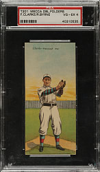 1911 T201 Mecca Double Folder Fred Clarke/Byrne PSA VG-EX 4