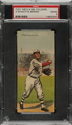 1911 T201 Mecca Double Folder Zack Wheat/Bergen PSA GOOD 2