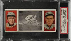 1912 T202 Hassan Triple Folder "Evers Make A Safe Slide" Archer/Reulbach PSA EX-MT+ 6.5