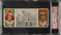 1912 T202 Hassan Triple Folder "Jake Stahl Guarding First" Cicotte/Stahl PSA EX-MT 6