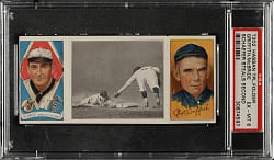 1912 T202 Hassan Triple Folder "Schaefer Steals Second" Clark Griffith/McBride PSA EX-MT 6