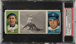 1912 T202 Hassan Triple Folder "Scrambling Back To First" Bergen/Barger PSA VG-EX 4