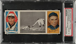 1912 T202 Hassan Triple Folder "Schaefer Steals Second" Clark Griffith/McBride PSA VG-EX 4