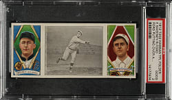 1912 T202 Hassan Triple Folder "Ford Putting Over a Spitter" Sweeney/Ford PSA GOOD 2