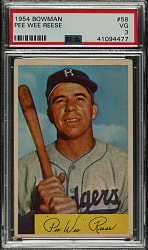 1954 Bowman #58 Pee Wee Reese PSA VG 3