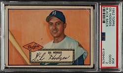 1952 Topps #36 Gil Hodges Black Back PSA GOOD 2