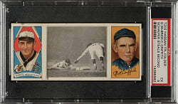 1912 T202 Hassan Triple Folder "Schaefer Steals Second" Clark Griffith/McBride PSA EX 5