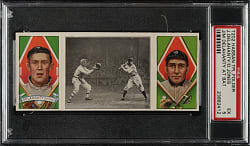 1912 T202 Hassan Triple Folder "Jim Delahanty At Bat" Jones/Delahanty PSA EX 5