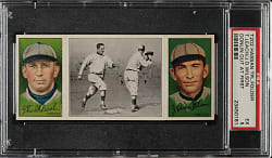 1912 T202 Hassan Triple Folder "Donlin Out at First" Leach/Wilson PSA EX 5