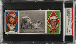 1912 T202 Hassan Triple Folder "Oldring Almost Home" Lord/Oldring PSA EX 5