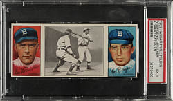 1912 T202 Hassan Triple Folder "A Great Batsman" Rucker/Bergen PSA EX 5