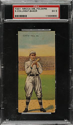1911 T201 Mecca Double Folder Eddie Collins/Frank Baker PSA EX 5