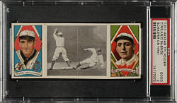 1912 T202 Hassan Triple Folder "Schaefer on First" McBride/Milan PSA GOOD 2