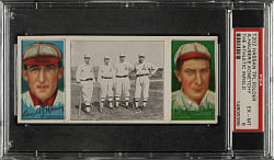 1912 T202 Hassan Triple Folder "The Athletic Infield" Hauser/Konetchy PSA EX-MT 6