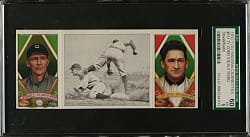 1912 T202 Hassan Triple Folder "Ty Cobb Steals Third" Austin/Stovall SGC EX 60
