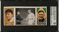 1912 T202 Hassan Triple Folder "Just Before The Battle" Hugh Jennings/John McGraw SGC EX/NM 80
