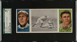 1912 T202 Hassan Triple Folder "Lobert Almost Caught" Mattern/Kling SGC VG/EX 50