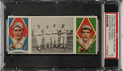 1912 T202 Hassan Triple Folder "The Athletic Infield" Thomas/Krause PSA EX 5