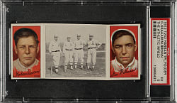 1912 T202 Hassan Triple Folders "The Athletic Infield" Mordecai Brown/Graham PSA EX 5