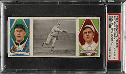 1912 T202 Hassan Triple Folder "Ford Putting Over a Spitter" Sweeney/Ford PSA VG-EX 4