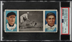 1912 T202 Hassan Triple Folder "Too Late For Devlin" Meyers/Wiltse PSA VG-EX 4