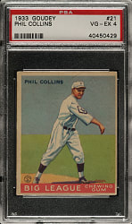 1933 R319 Goudey #21 Phil Collins PSA VG-EX 4