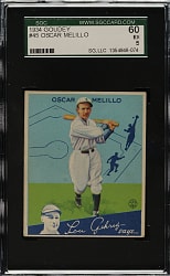 1934 R320 Goudey #45 Oscar Melillo SGC EX 60