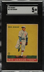 1933 R319 Goudey #61 Max Bishop SGC EX 5