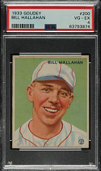 1933 R319 Goudey #200 Bill Hallahan PSA VG-EX 4