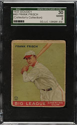 1933 R319 Goudey #49 Frank Frisch SGC GOOD 30