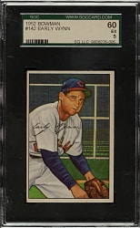 1952 Bowman #142 Early Wynn SGC EX 60